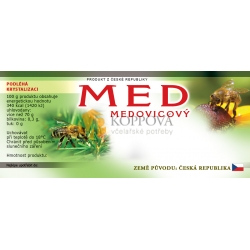 Etikety na sklenice  - med medovicový